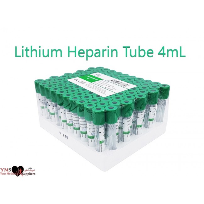Xinle VaccuBlood Lithium Heparin Tube Vol: 4 mL 