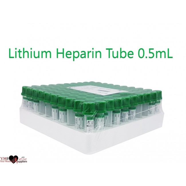 Roll Med Lithium Heparin Tube Vol: 0.5 mL 