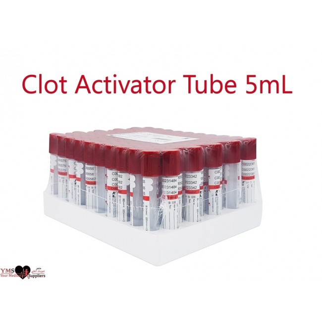 Clot Activator Roll Med Red Tube Vol: 5 mL 