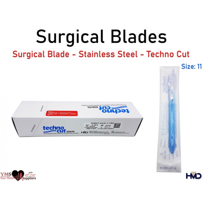 Surgical Blade Stainless Steel Techno cut Size 11. 10 Pcs / Box Surgical Blade Stainless Steel Techno cut Size 11. 10 Pcs / Box