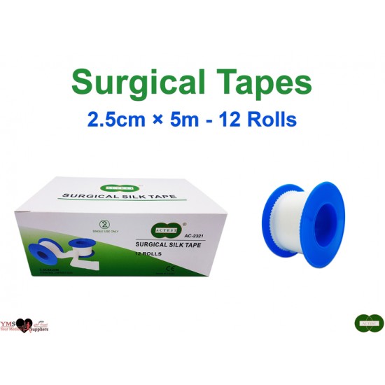 Surgical Tape 2.5 cm × 5 m. 1 Roll / Pack