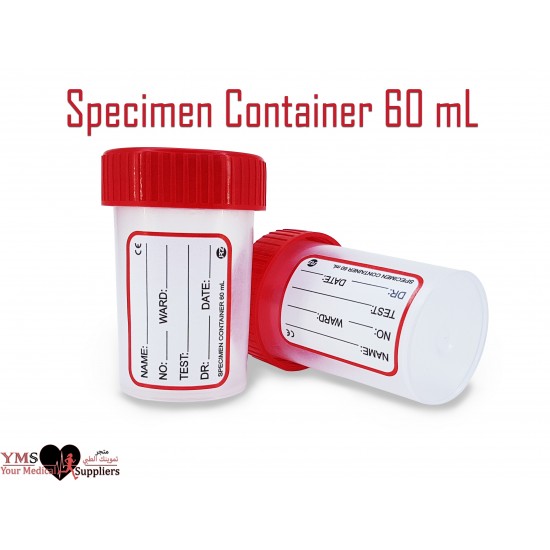 Urine Specimen Containers 60mL 500 Pcs Per Box. PLASTILAB