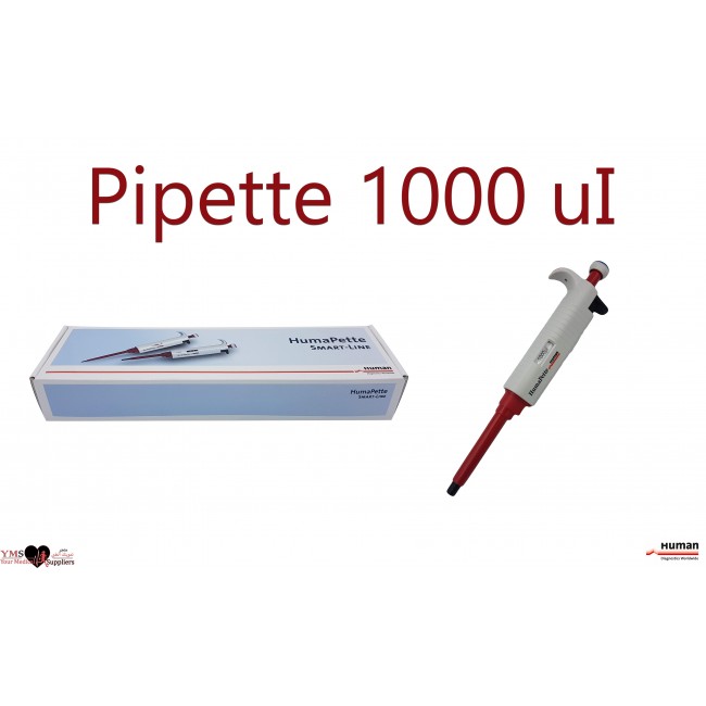 One Channel Fixed Automatic Pipette 1000uL. Human Diagnostics One Channel Fixed Automatic Pipette 1000uL. Human Diagnostics