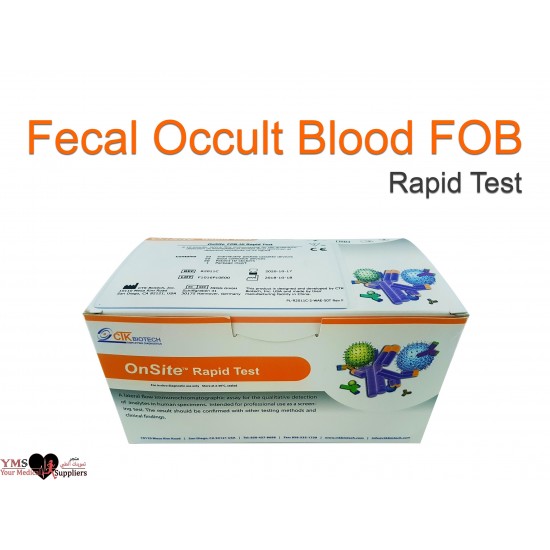 Fecal Occult Blood FOB 50 Test Per Box. CTK BIOTECH
