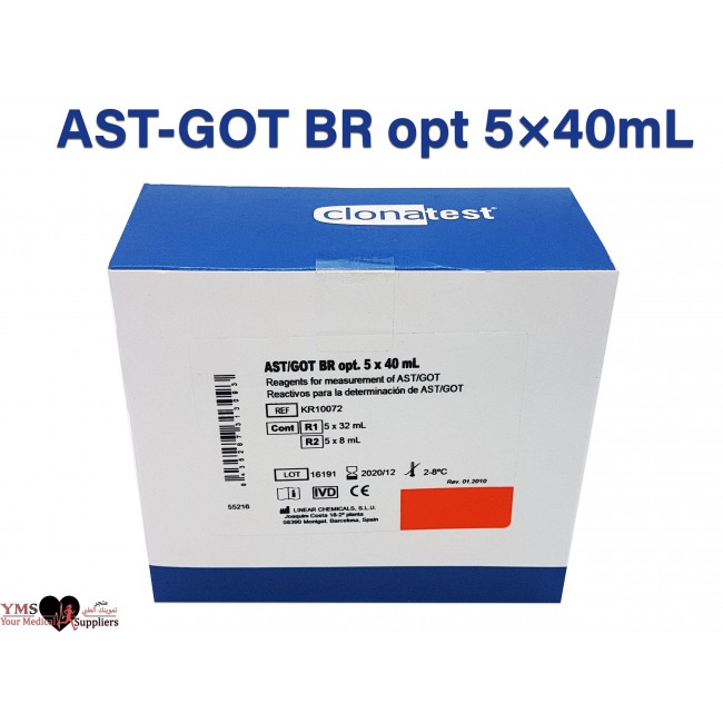 Clonatest AST-GOT BR opt 5×40 mL Per Box Clonatest AST-GOT BR opt 5×40 mL Per Box