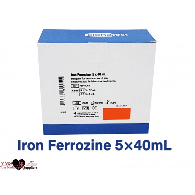 Clonatest Iron Ferrozine 5×40 mL Per Box Clonatest Iron Ferrozine 5×40 mL Per Box
