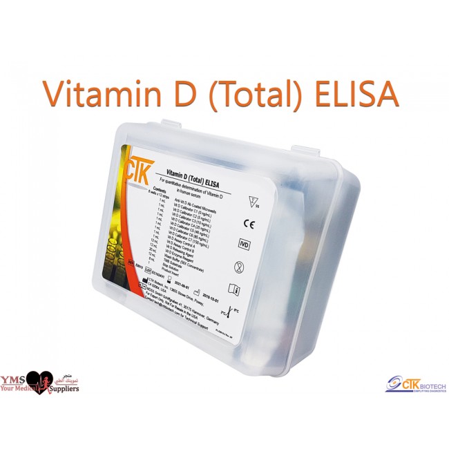 Vitamin-D ELISA 96 Test Per Kit. CTK Diagnostics Vitamin-D ELISA 96 Test Per Kit. CTK Diagnostics